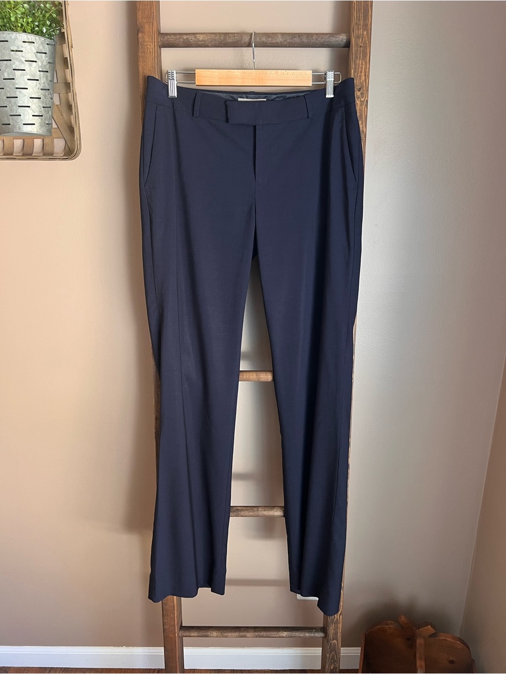 Banana Republic Wool Navy Dress Pants Size 10 Long
